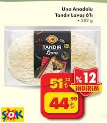 UNO ANADOLU TANDIR LAVAŞ 6'LI 282 G